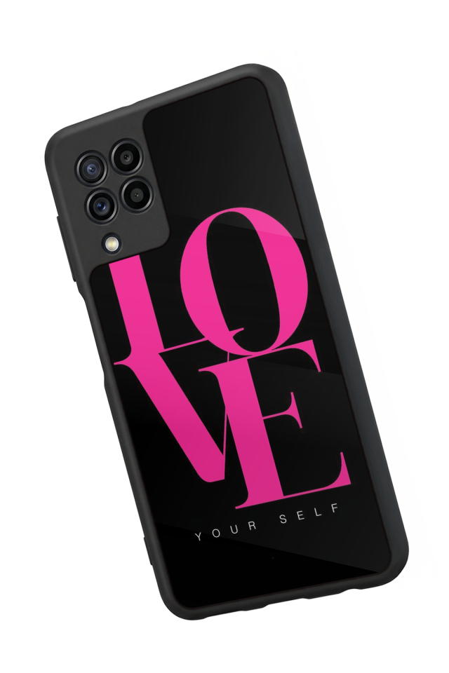 Samsung Galaxy M22 Uyumlu Love Tasarımlı Glossy Premium Kılıf