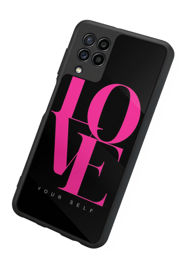 Samsung Galaxy M22 Uyumlu Love Tasarımlı Glossy Premium Kılıf