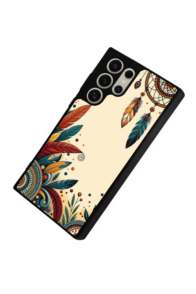 Samsung Galaxy S23 Ultra Uyumlu Mandala Tasarımlı Glossy Premium Kılıf