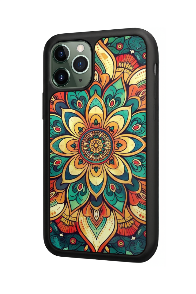 iPhone 11 Pro Uyumlu Mandala Tasarımlı Glossy Premium Kılıf