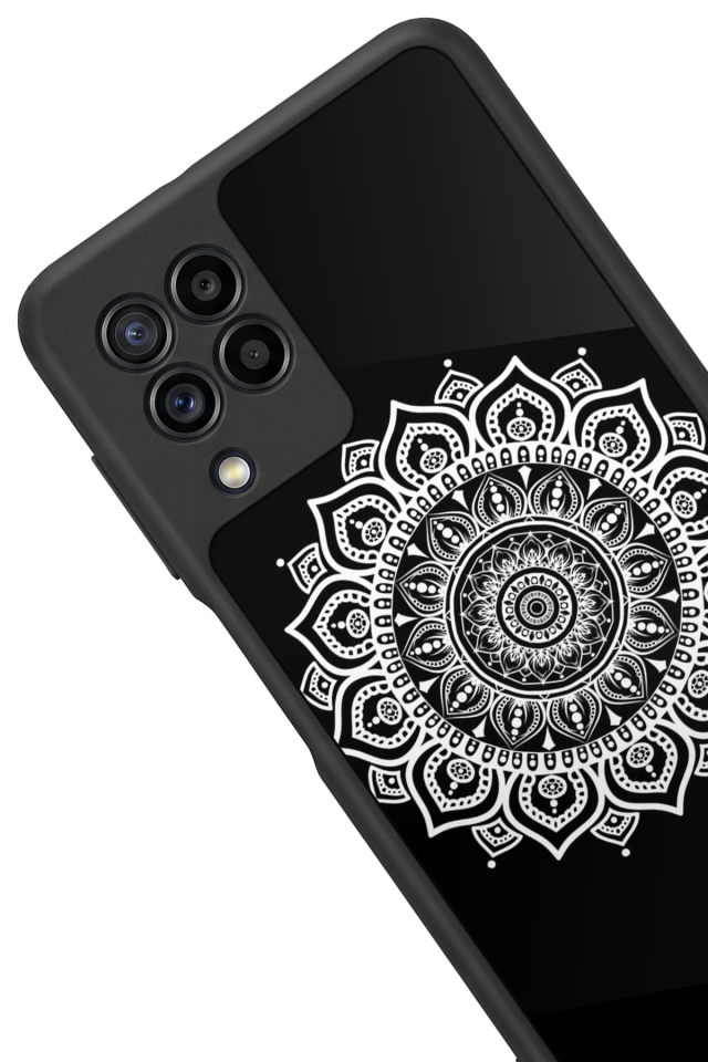 Samsung Galaxy M22 Uyumlu Mandala Tasarımlı Glossy Premium Kılıf