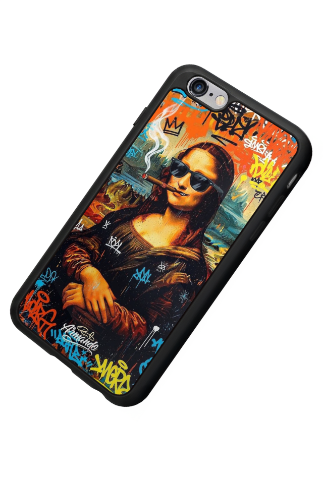 iPhone 6 Plus Uyumlu Monalisa Tasarımlı Glossy Premium Kılıf