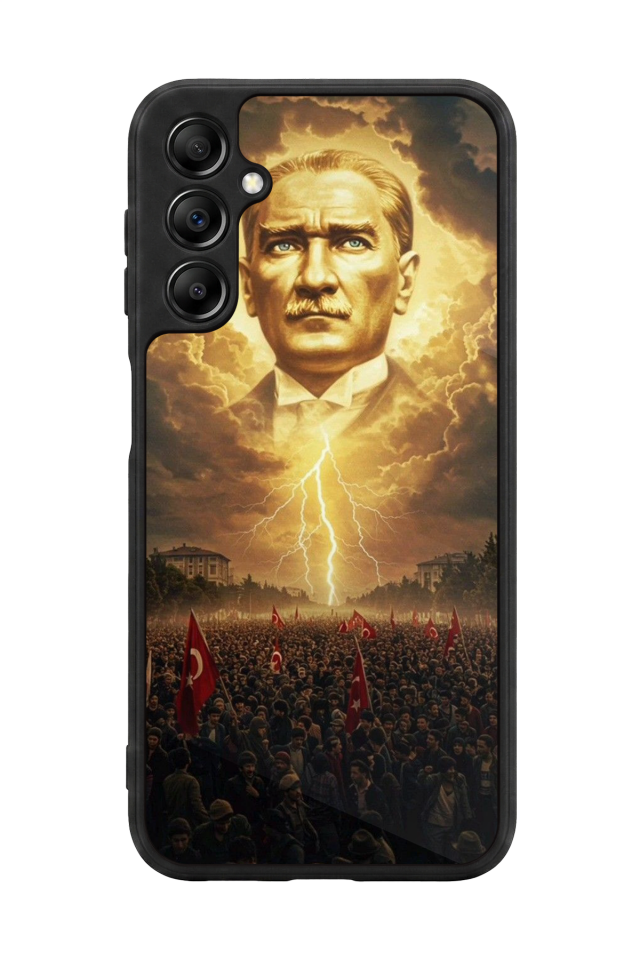 Samsung Galaxy A14 Uyumlu Mustafa Kemal Ataturk Tasarımlı Glossy Premium Kılıf