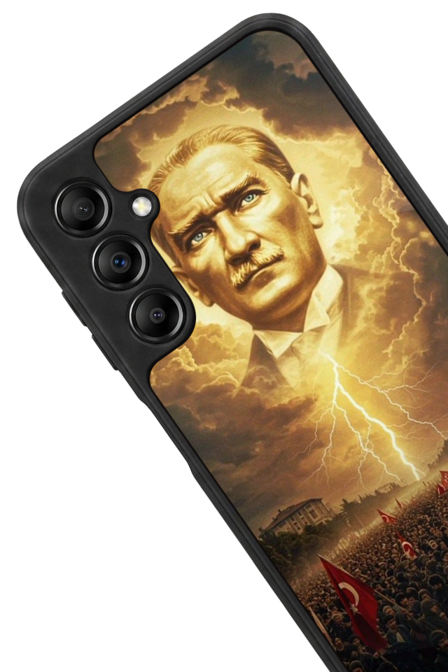 Samsung Galaxy A14 Uyumlu Mustafa Kemal Ataturk Tasarımlı Glossy Premium Kılıf