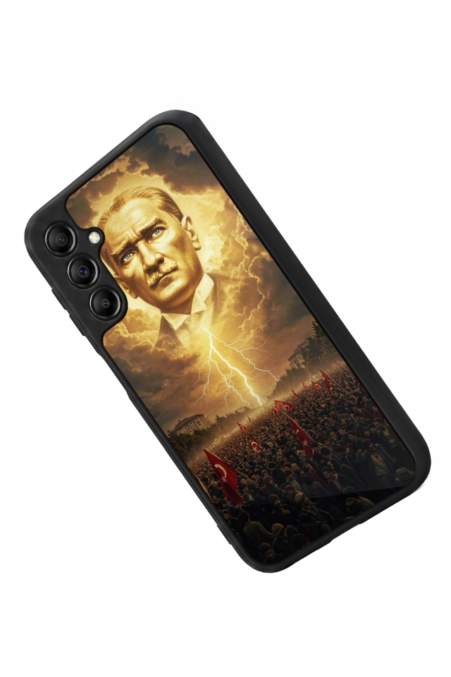 Samsung Galaxy A14 Uyumlu Mustafa Kemal Ataturk Tasarımlı Glossy Premium Kılıf