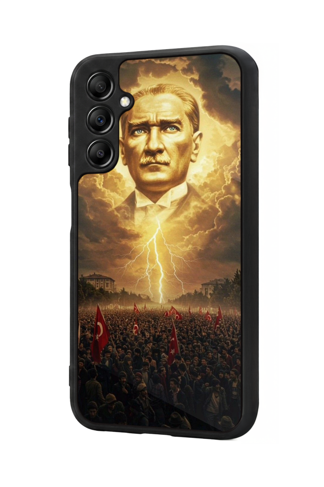Samsung Galaxy A14 Uyumlu Mustafa Kemal Ataturk Tasarımlı Glossy Premium Kılıf