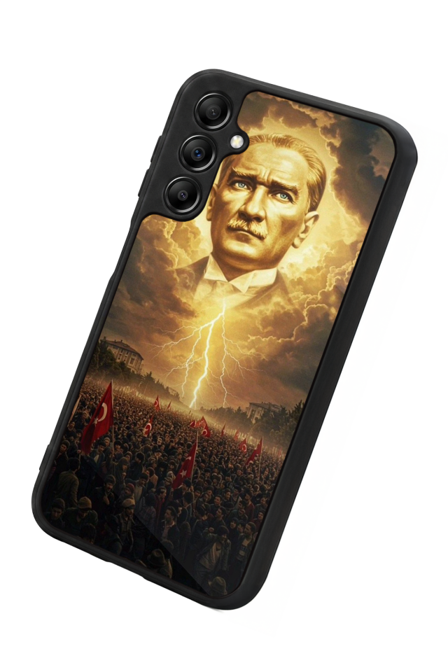 Samsung Galaxy A14 Uyumlu Mustafa Kemal Ataturk Tasarımlı Glossy Premium Kılıf