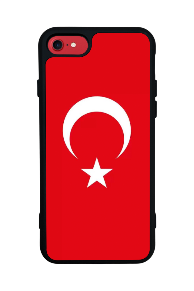 iPhone 8 Uyumlu Türk Bayragi Tasarımlı Glossy Premium Kılıf