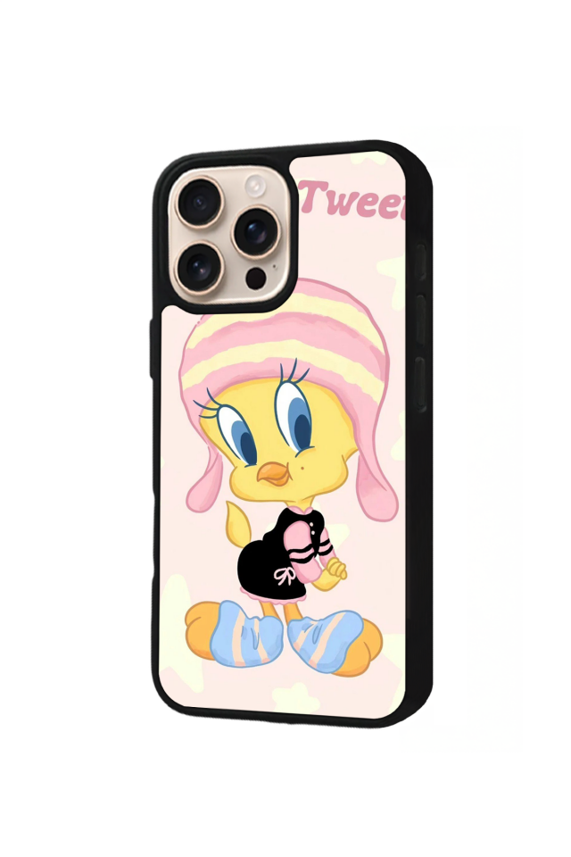 iPhone 15 Pro Uyumlu Tweety Tasarımlı Glossy Premium Kılıf