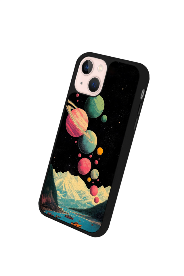 iPhone 14 Plus Uyumlu Uzay Tasarımlı Glossy Premium Kılıf