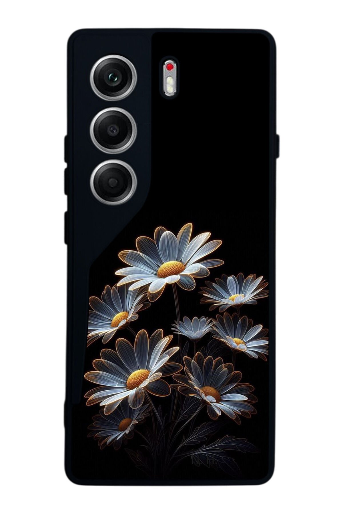 Tecno Camon 40 Uyumlu Cicek Tasarımlı Glossy Premium Kılıf