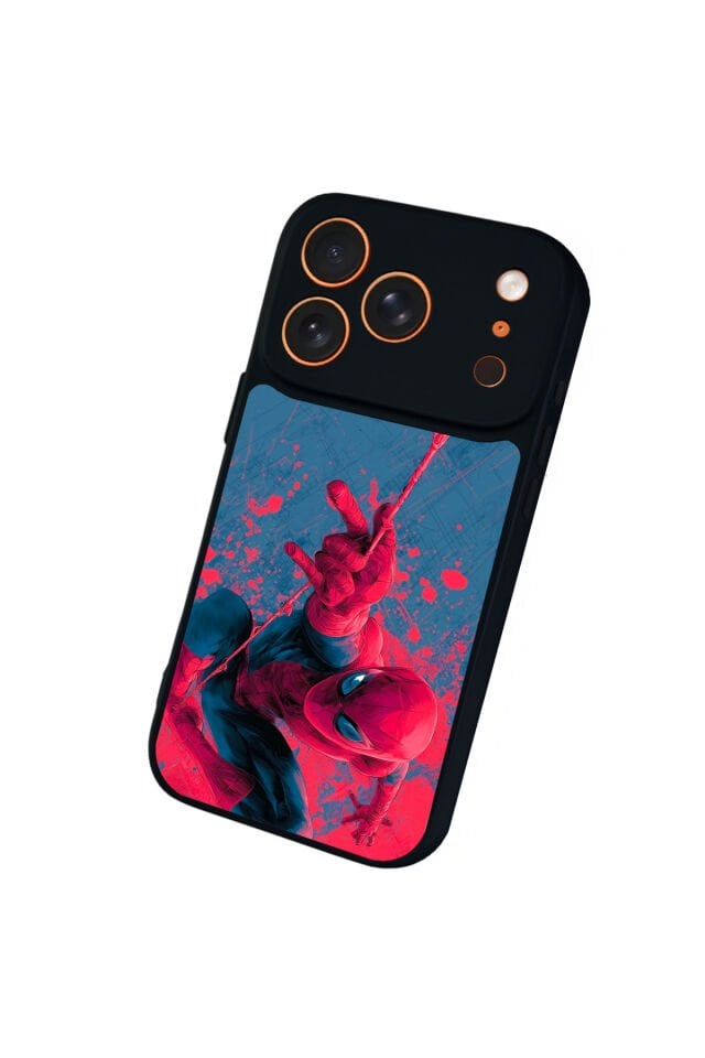 iPhone 17 Pro Max Uyumlu Spider Man ( Örümcek Adam ) Tasarımlı Glossy Premium Kılıf