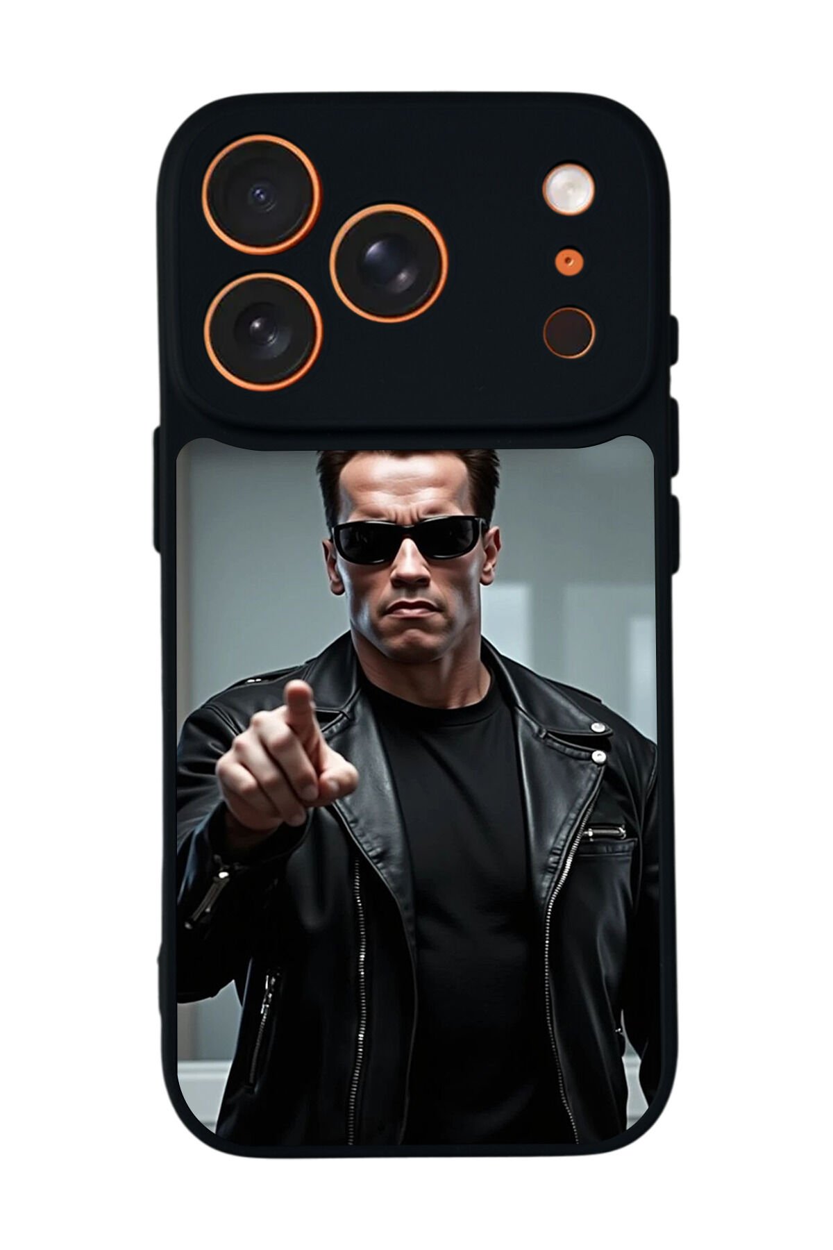 iPhone 17 Pro Uyumlu Terminator Tasarımlı Glossy Premium Kılıf