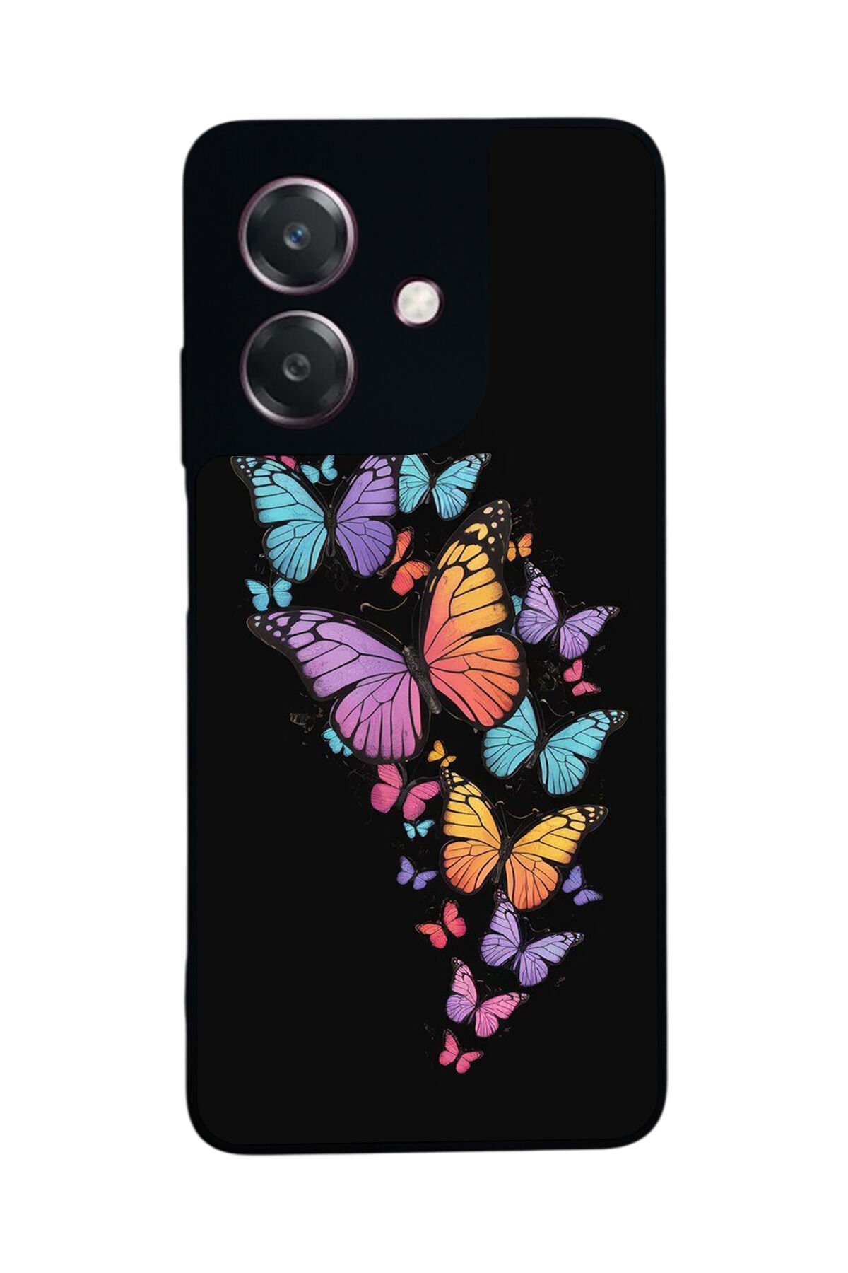 Oppo A3 5G Uyumlu Kelebek Tasarımlı Glossy Premium Kılıf