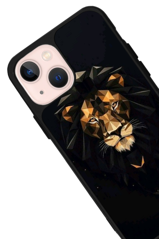 iPhone 13/14 Uyumlu Aslan Tasarımlı Glossy Premium Kılıf
