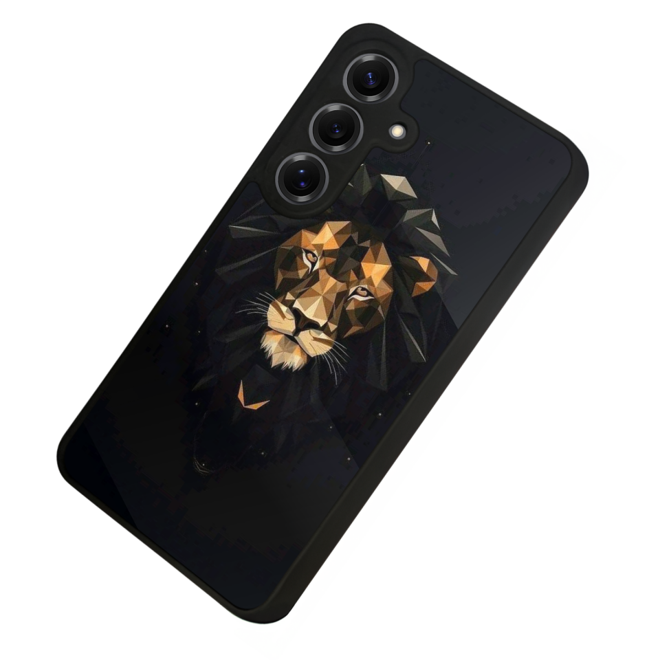 Samsung Galaxy S25 Uyumlu Aslan Tasarımlı Glossy Premium Kılıf
