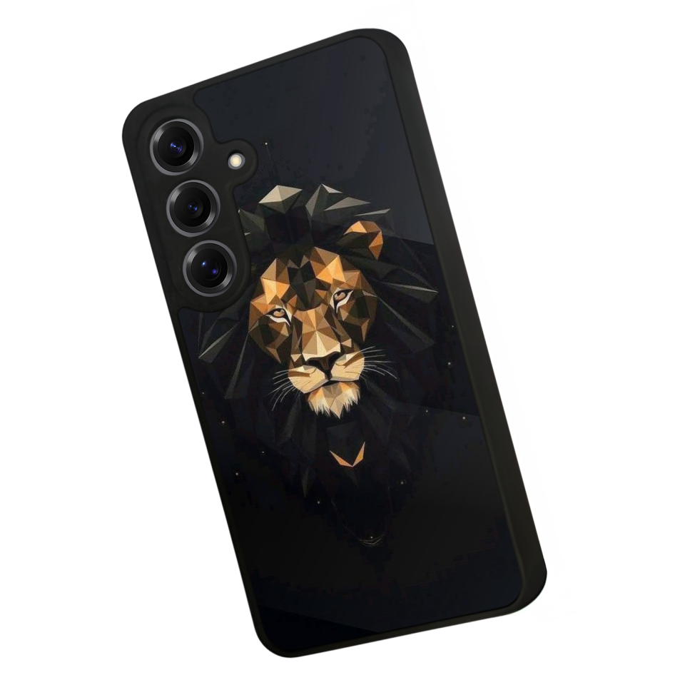Samsung Galaxy S25 Uyumlu Aslan Tasarımlı Glossy Premium Kılıf