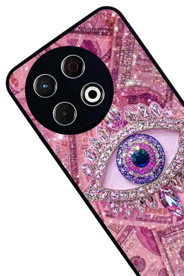 Tecno Spark 30 Pro Uyumlu Göz Tasarımlı Glossy Premium Kılıf