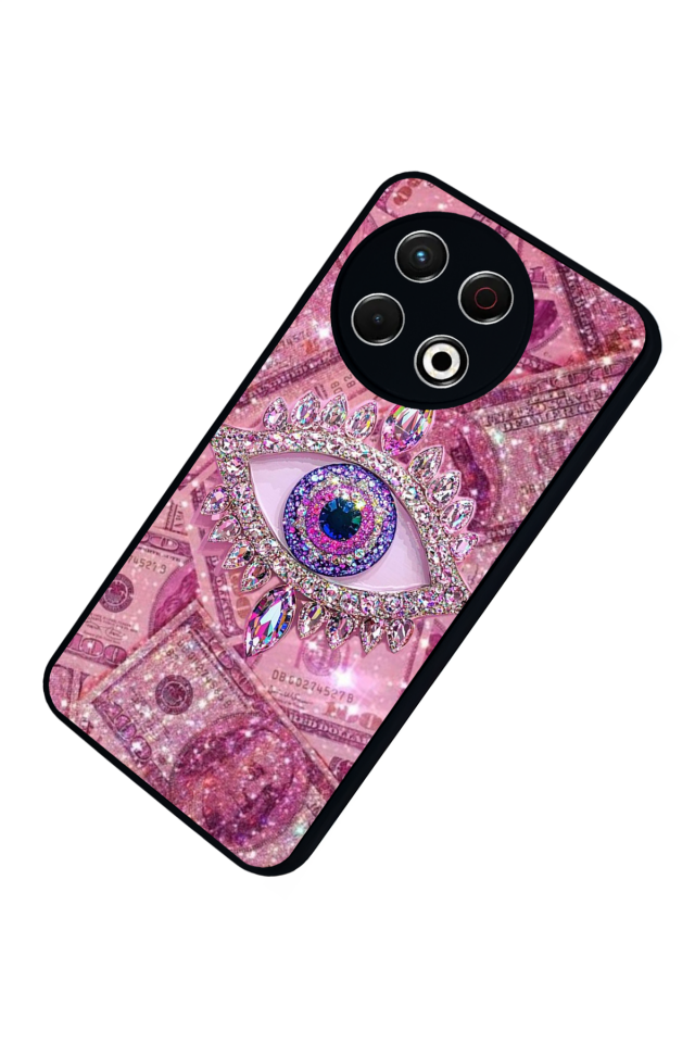 Tecno Spark 30 Pro Uyumlu Göz Tasarımlı Glossy Premium Kılıf