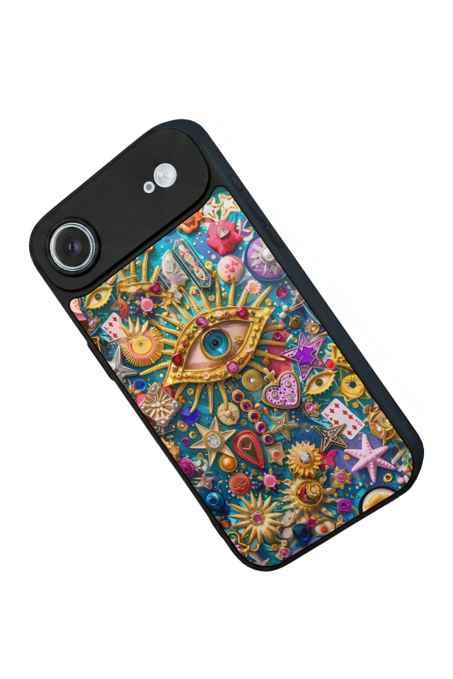 iPhone 17 Air Uyumlu Göz Tasarımlı Glossy Premium Kılıf