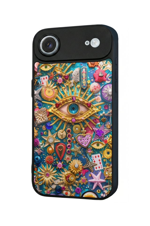 iPhone 17 Air Uyumlu Göz Tasarımlı Glossy Premium Kılıf