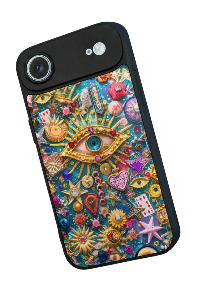 iPhone 17 Air Uyumlu Göz Tasarımlı Glossy Premium Kılıf