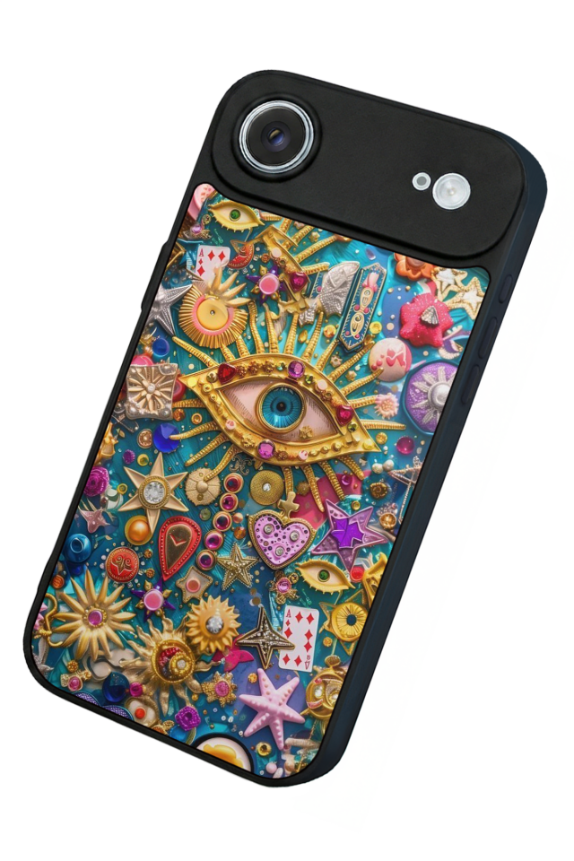 iPhone 17 Air Uyumlu Göz Tasarımlı Glossy Premium Kılıf