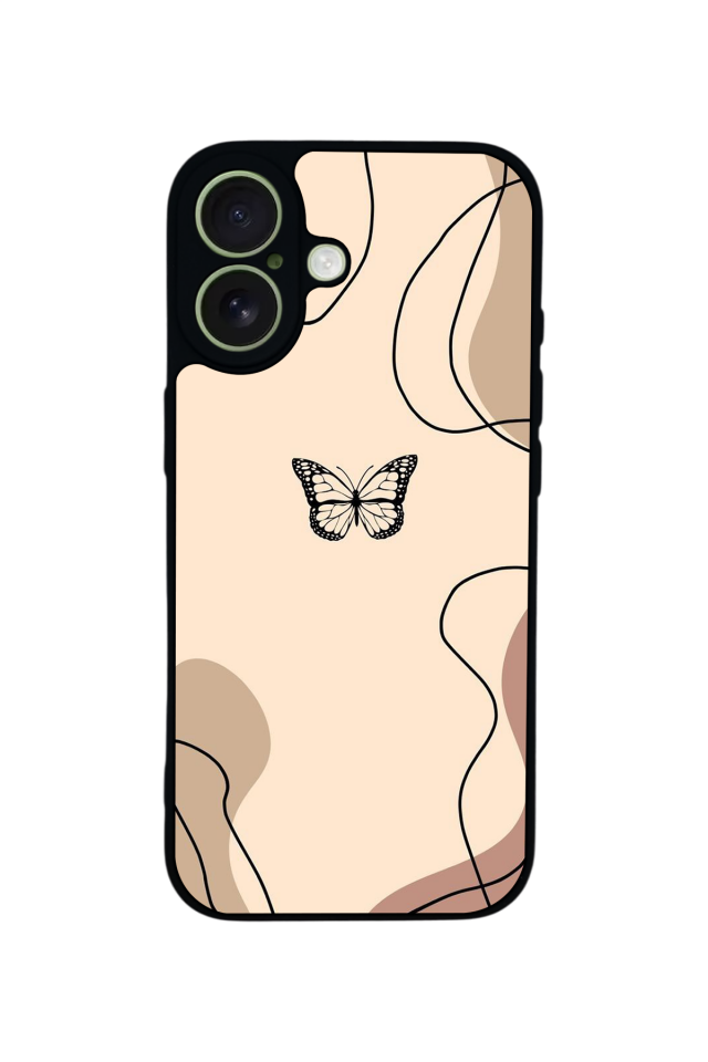 iPhone 17 Uyumlu Kelebek Tasarımlı Glossy Premium Kılıf