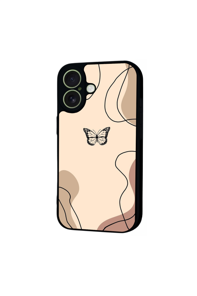 iPhone 17 Uyumlu Kelebek Tasarımlı Glossy Premium Kılıf