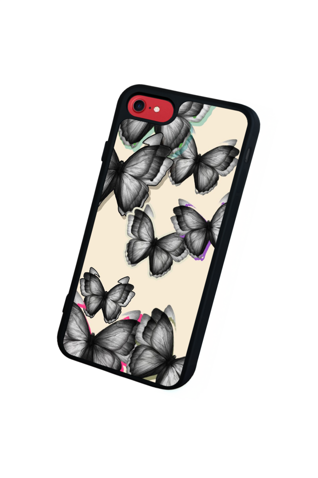 iPhone 7 Uyumlu Kelebek Tasarımlı Glossy Premium Kılıf