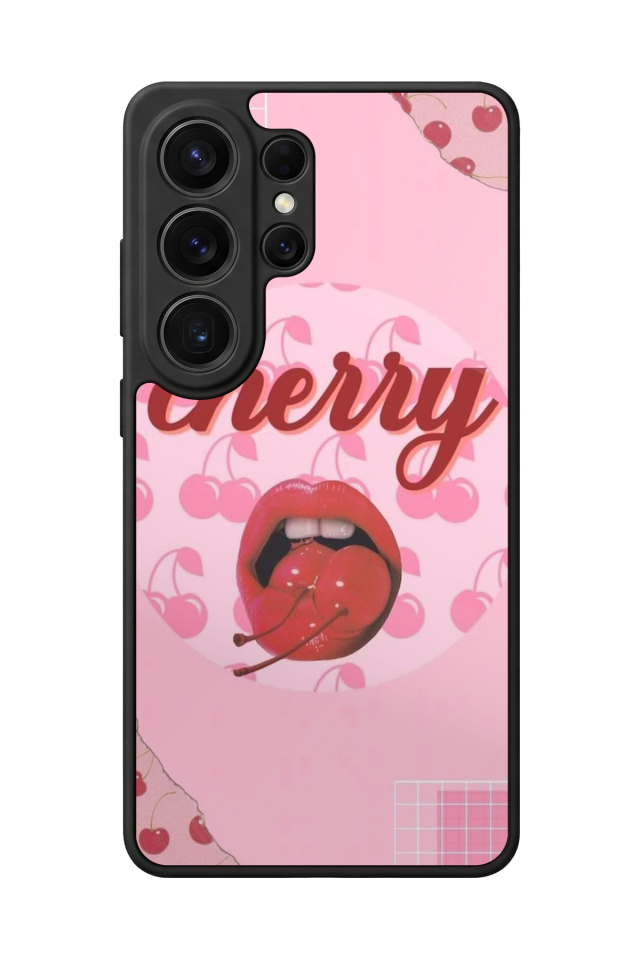 Samsung Galaxy S26 Ultra Uyumlu Kiraz Tasarımlı Glossy Premium Kılıf