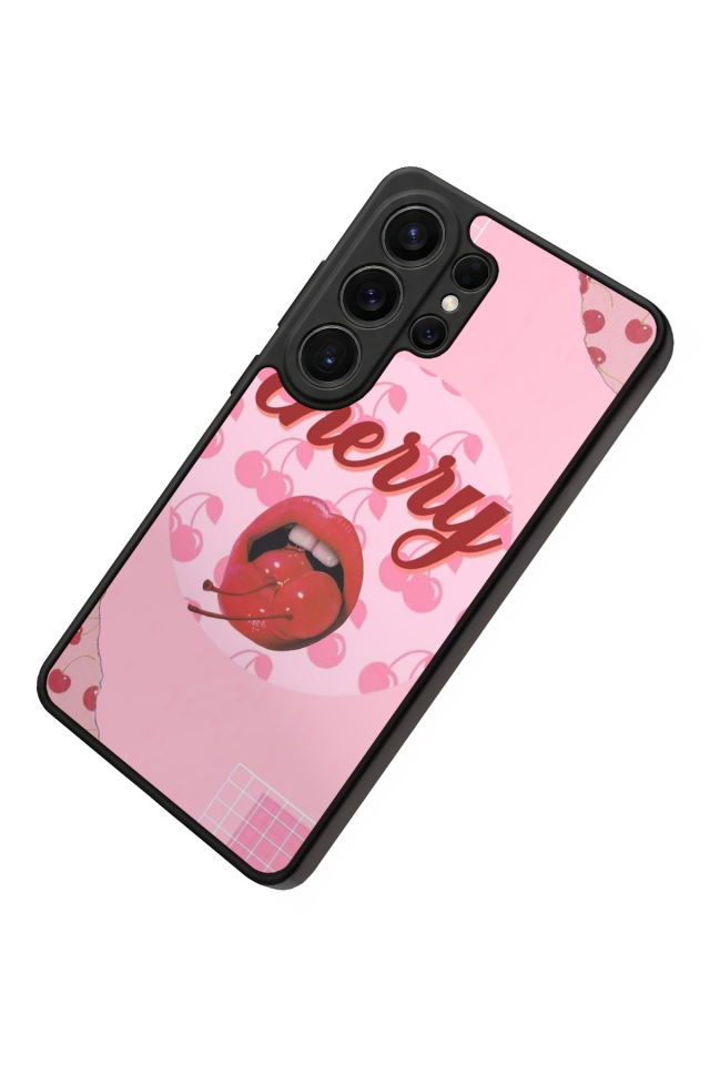 Samsung Galaxy S26 Ultra Uyumlu Kiraz Tasarımlı Glossy Premium Kılıf
