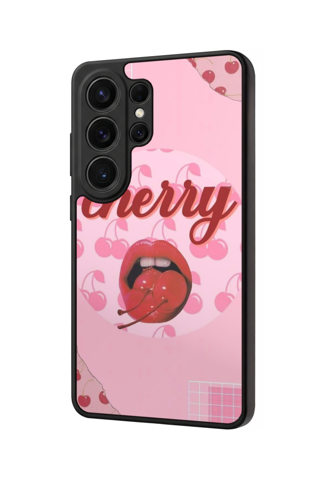 Samsung Galaxy S26 Ultra Uyumlu Kiraz Tasarımlı Glossy Premium Kılıf