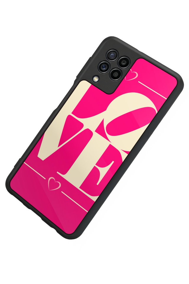 Samsung Galaxy M22 Uyumlu Love Tasarımlı Glossy Premium Kılıf