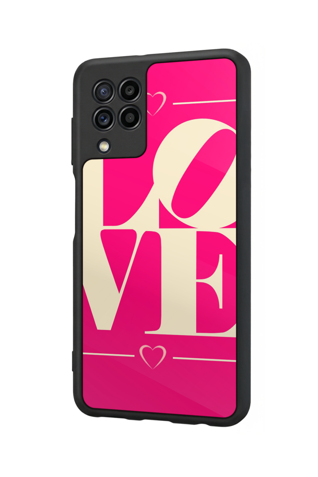 Samsung Galaxy M22 Uyumlu Love Tasarımlı Glossy Premium Kılıf