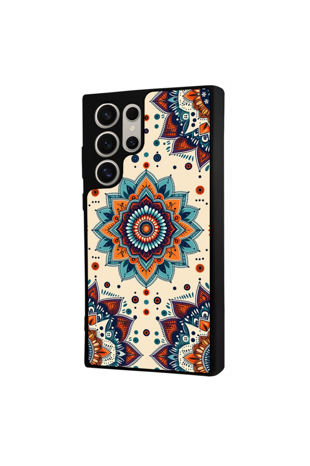 Samsung Galaxy S23 Ultra Uyumlu Mandaal Tasarımlı Glossy Premium Kılıf