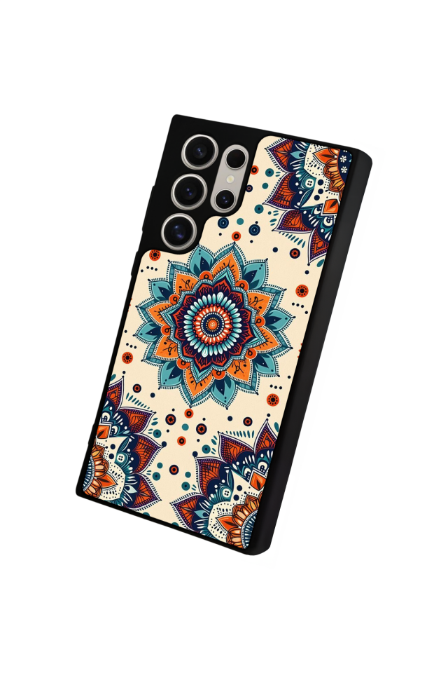 Samsung Galaxy S23 Ultra Uyumlu Mandaal Tasarımlı Glossy Premium Kılıf