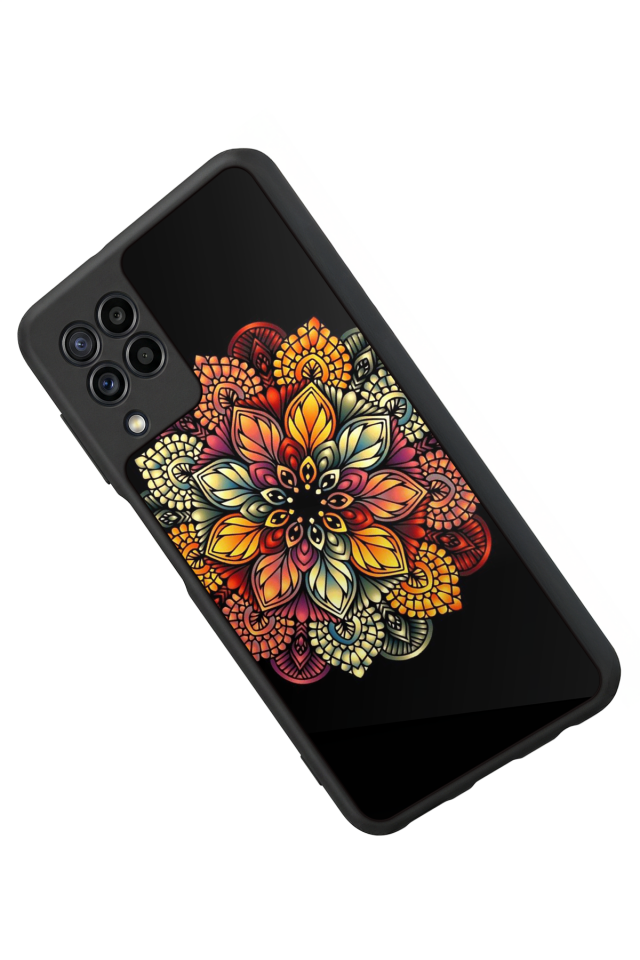 Samsung Galaxy M22 Uyumlu Mandala Tasarımlı Glossy Premium Kılıf
