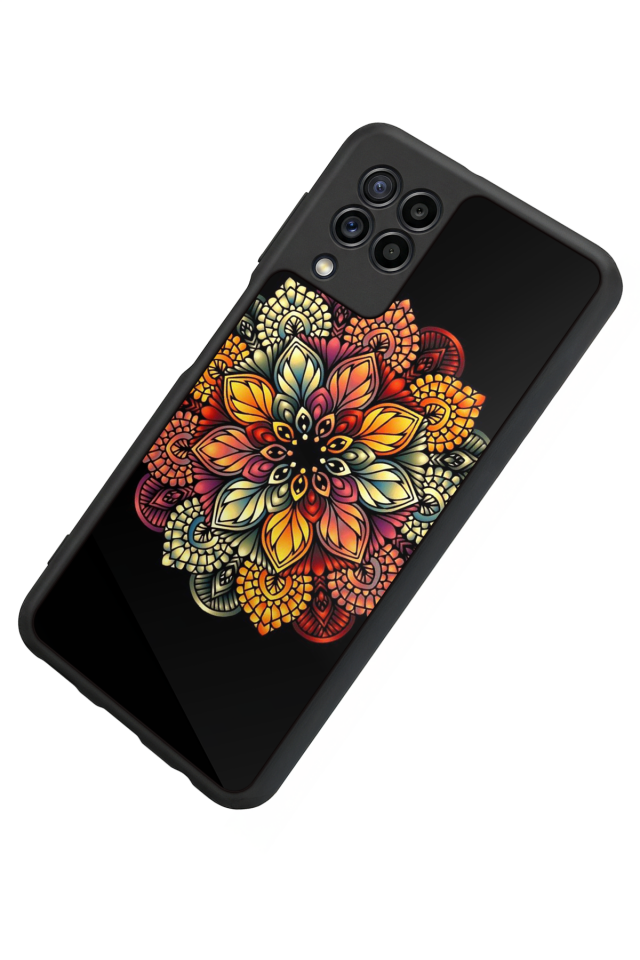 Samsung Galaxy M22 Uyumlu Mandala Tasarımlı Glossy Premium Kılıf