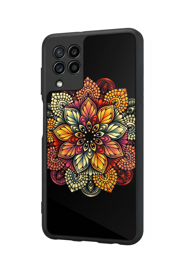 Samsung Galaxy M22 Uyumlu Mandala Tasarımlı Glossy Premium Kılıf