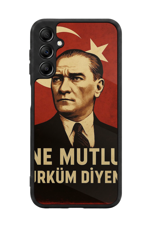 Samsung Galaxy A14 Uyumlu  Mustafa Kemal Ataturk Tasarımlı Glossy Premium Kılıf