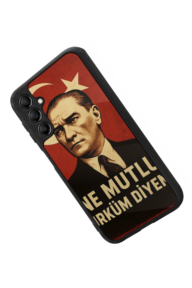 Samsung Galaxy A14 Uyumlu  Mustafa Kemal Ataturk Tasarımlı Glossy Premium Kılıf