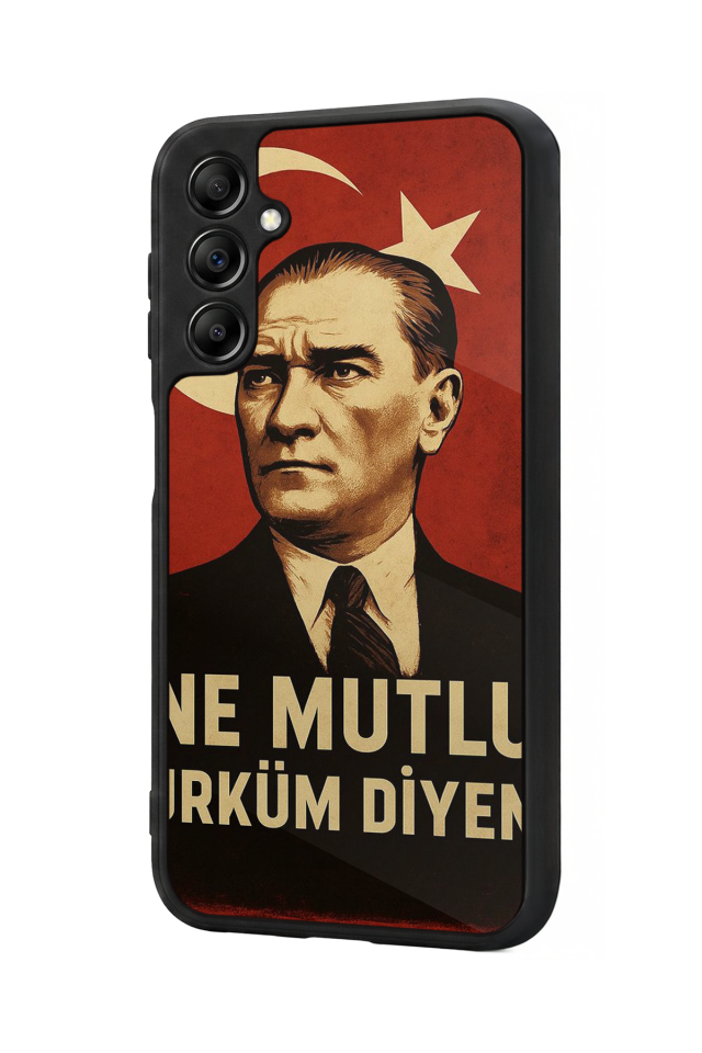 Samsung Galaxy A14 Uyumlu  Mustafa Kemal Ataturk Tasarımlı Glossy Premium Kılıf