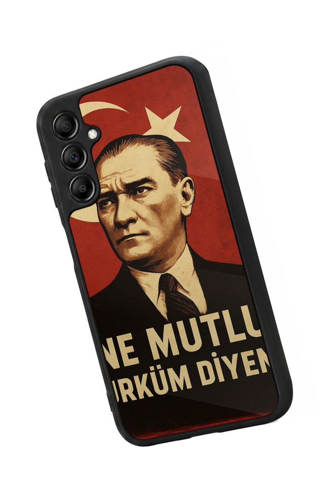 Samsung Galaxy A14 Uyumlu  Mustafa Kemal Ataturk Tasarımlı Glossy Premium Kılıf
