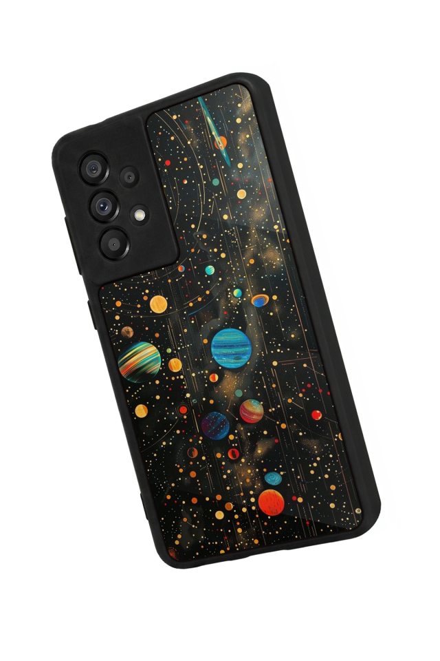 Samsung Galaxy A73 Uyumlu Uzay Tasarımlı Glossy Premium Kılıf