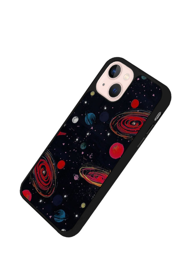 iPhone 14 Plus Uyumlu Uzay Tasarımlı Glossy Premium Kılıf