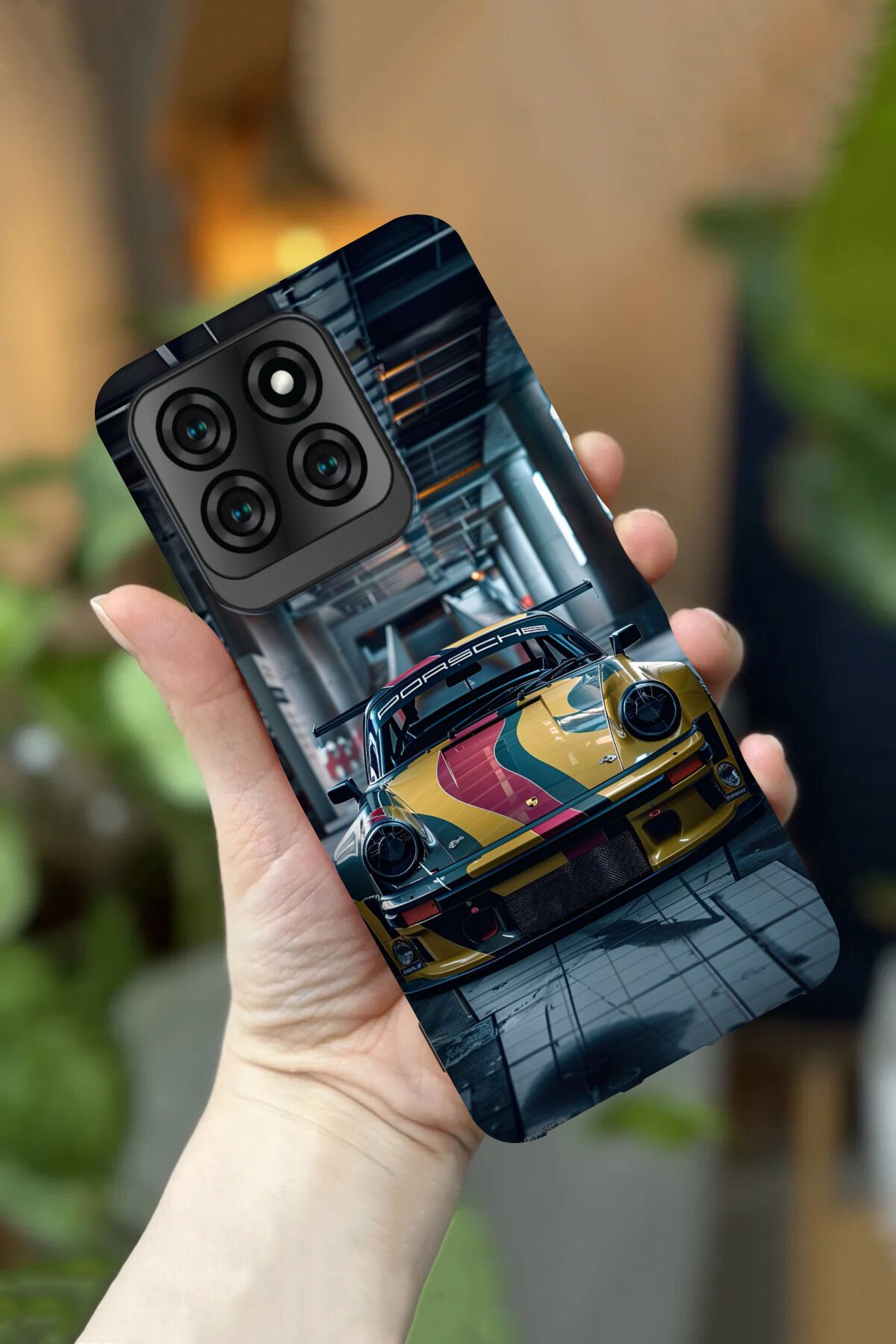 Reeder S71 Uyumlu Kamera Korumalı Porsche Araba Desenli HD Baskılı Silikon Kılıf