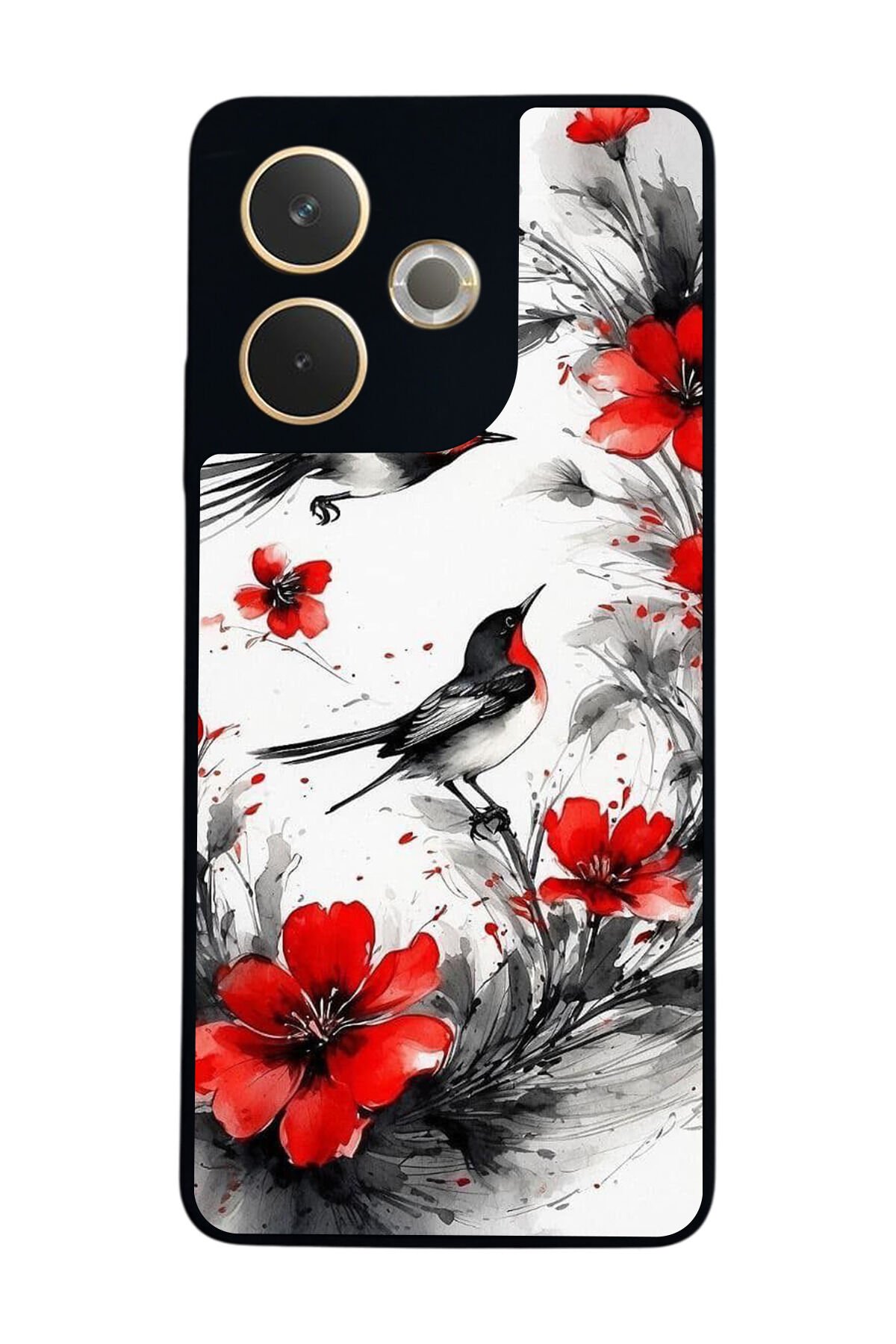 Oppo A5 Pro Uyumlu Floral Tasarımlı Glossy Premium Kılıf