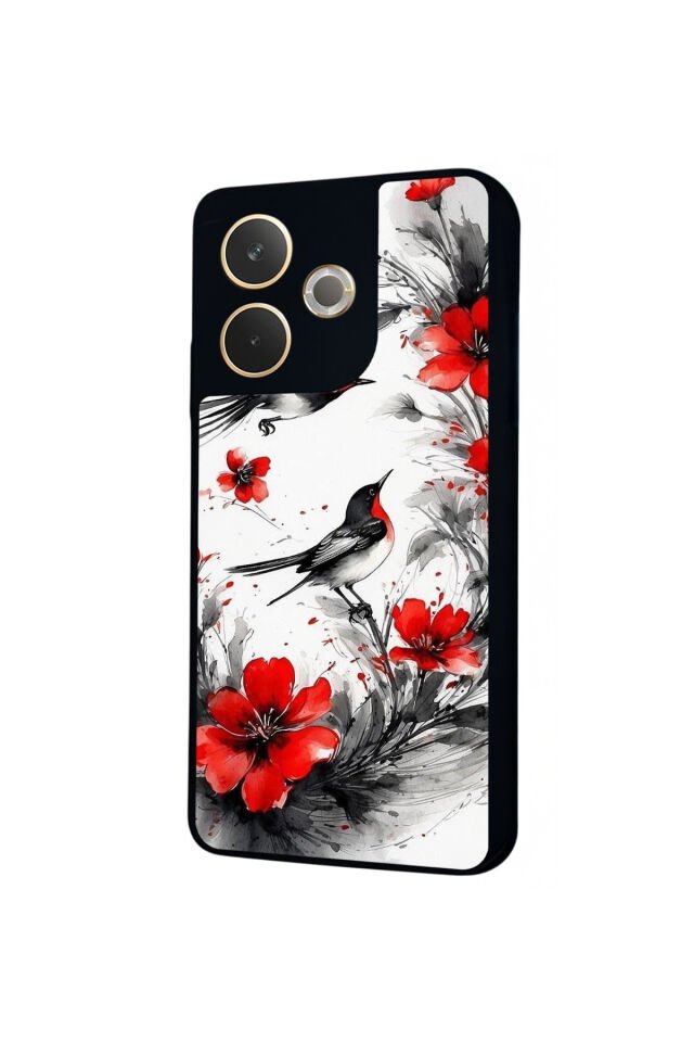 Oppo A5 Pro Uyumlu Floral Tasarımlı Glossy Premium Kılıf