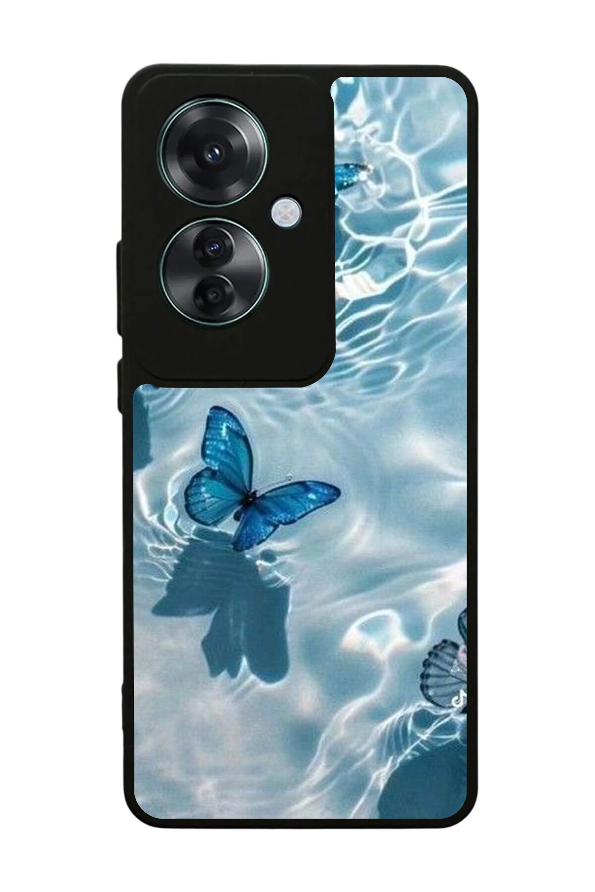 Oppo Reno 11F Uyumlu Kelebek Tasarımlı Glossy Premium Kılıf